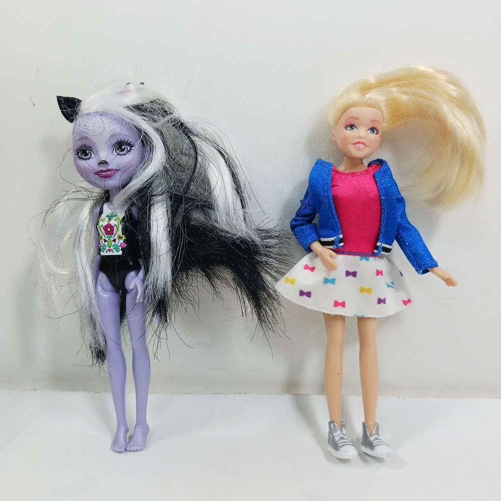 Mattel Enchantimals Sage Skunk DYC75 & JoJo Siwa 6 Inch Mini Doll Lot